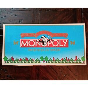 Monopoly Deluxe Anniversary Edition - Wooden Box Board Game Parker Brothers